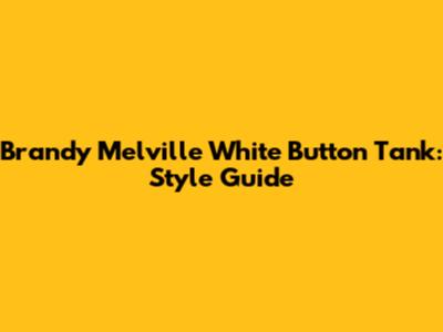 Brandy Melville White Button Tank: Style Guide